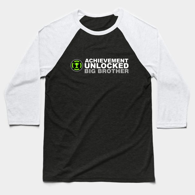 Achievement Unlocked Big Brother Baseball T-Shirt by Kyandii